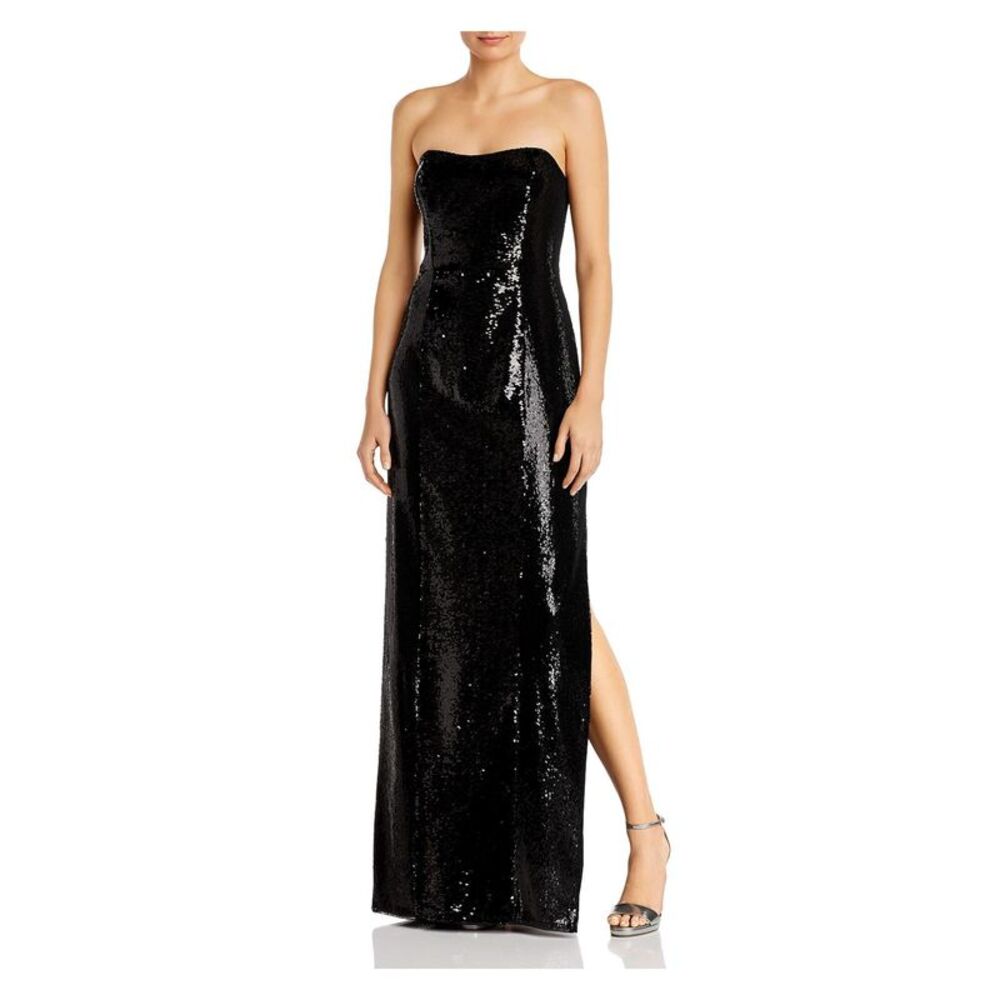 AIDAN AIDAN MATTOX Womens Black Sleeveless Full-Length Formal Gown Dress 4